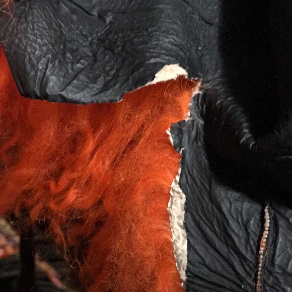 Krizia Orange Mongolian Fur Bolero Jacket - Picture 8 of 8